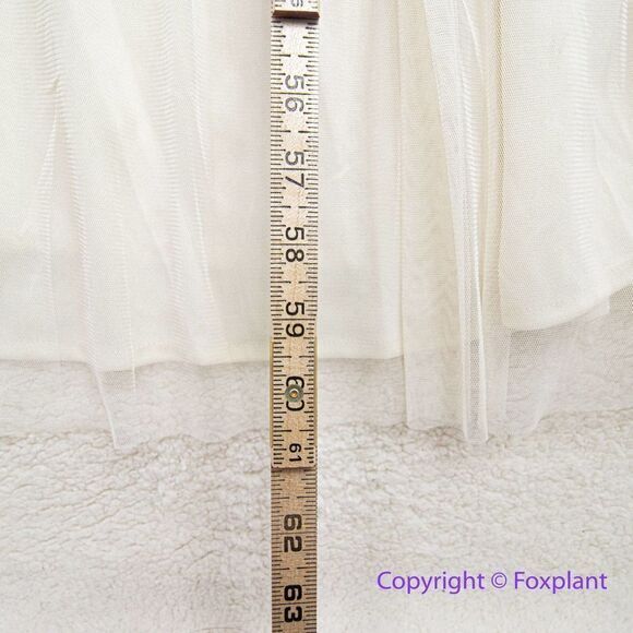 NEW Maya Deluxe Maya Bridal v neck maxi tulle dress with tonal delicate sequin 6 - Picture 9 of 16